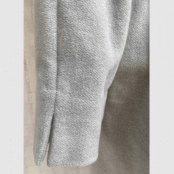 Lands' End Light Gray Wool Blend, Wrap Coat - Picture 4 of 9